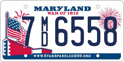 MD license plate 7MD6558