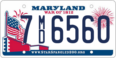 MD license plate 7MD6560