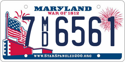 MD license plate 7MD6561