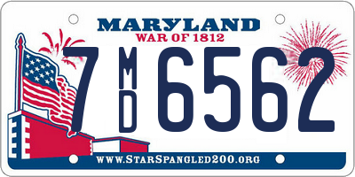 MD license plate 7MD6562