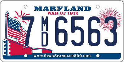 MD license plate 7MD6563