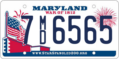 MD license plate 7MD6565