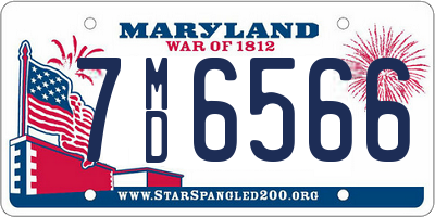 MD license plate 7MD6566