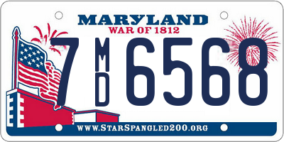 MD license plate 7MD6568