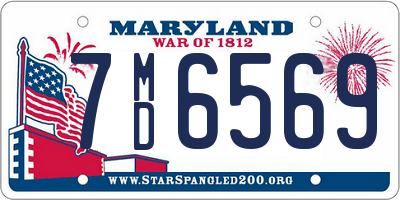 MD license plate 7MD6569