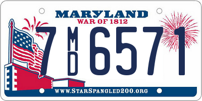 MD license plate 7MD6571