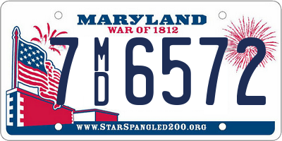 MD license plate 7MD6572