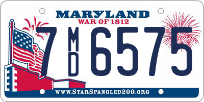 MD license plate 7MD6575