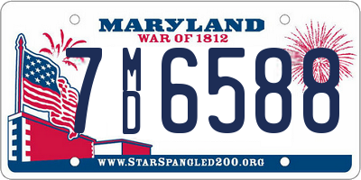 MD license plate 7MD6588