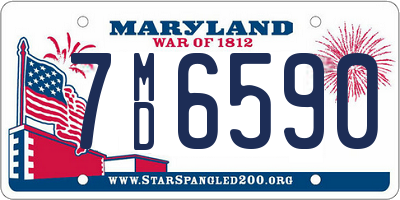 MD license plate 7MD6590