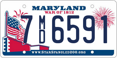 MD license plate 7MD6591