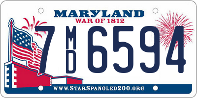 MD license plate 7MD6594