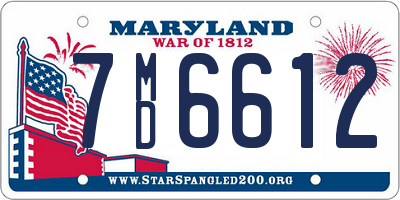 MD license plate 7MD6612