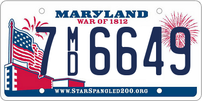 MD license plate 7MD6649
