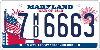 MD license plate 7MD6663