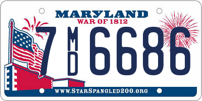 MD license plate 7MD6686