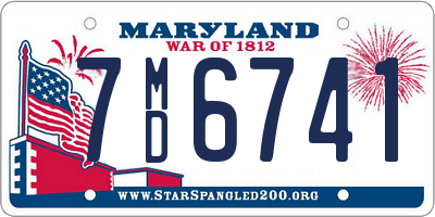 MD license plate 7MD6741