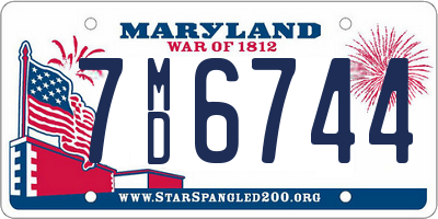MD license plate 7MD6744