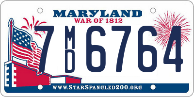MD license plate 7MD6764