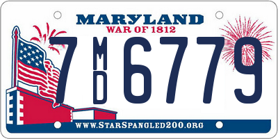 MD license plate 7MD6779