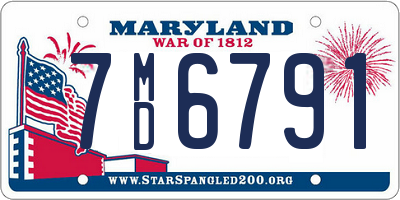 MD license plate 7MD6791