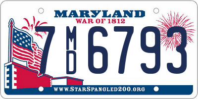 MD license plate 7MD6793