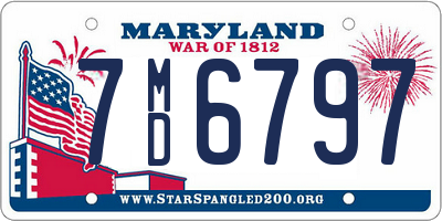 MD license plate 7MD6797