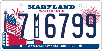 MD license plate 7MD6799
