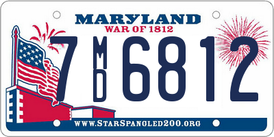 MD license plate 7MD6812