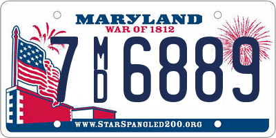 MD license plate 7MD6889