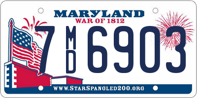 MD license plate 7MD6903