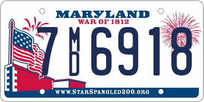 MD license plate 7MD6918