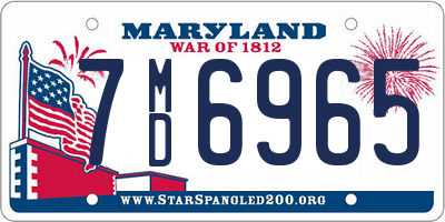 MD license plate 7MD6965