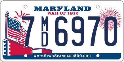 MD license plate 7MD6970
