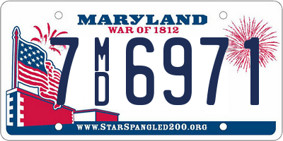 MD license plate 7MD6971