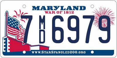 MD license plate 7MD6979