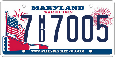 MD license plate 7MD7005