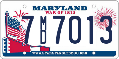 MD license plate 7MD7013