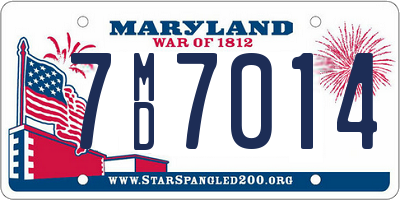 MD license plate 7MD7014
