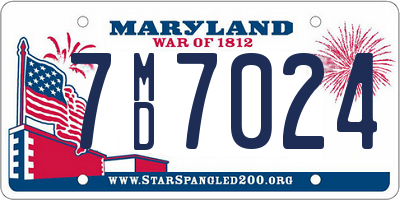 MD license plate 7MD7024
