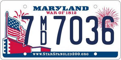 MD license plate 7MD7036