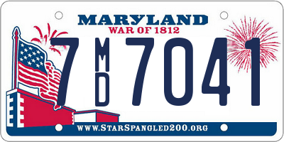 MD license plate 7MD7041