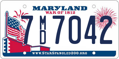 MD license plate 7MD7042