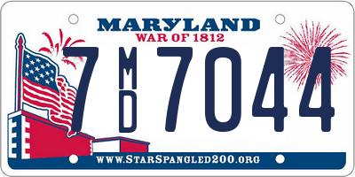 MD license plate 7MD7044