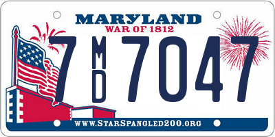 MD license plate 7MD7047