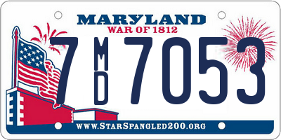 MD license plate 7MD7053
