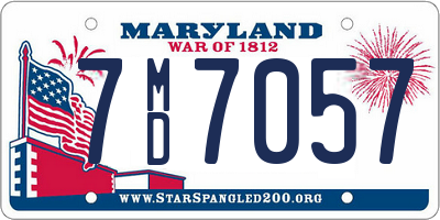 MD license plate 7MD7057