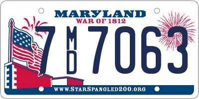 MD license plate 7MD7063