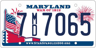 MD license plate 7MD7065