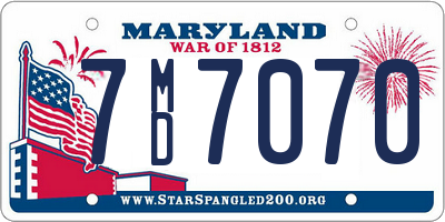 MD license plate 7MD7070